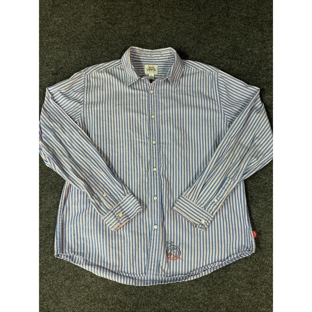 Vintage Levi’s Long Sleeve Shirt Size Large Striped Button Down 90s